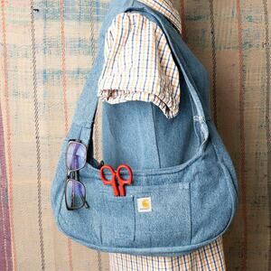 Custom Upcycled Carhartt Shoulder Bag – Y2K Mini Baguette Workwear Purse